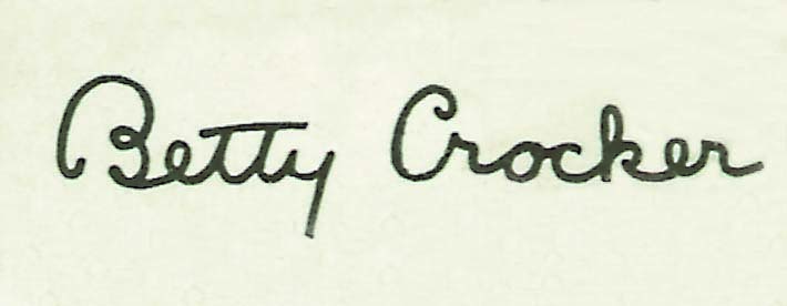 Betty Crocker's original signature